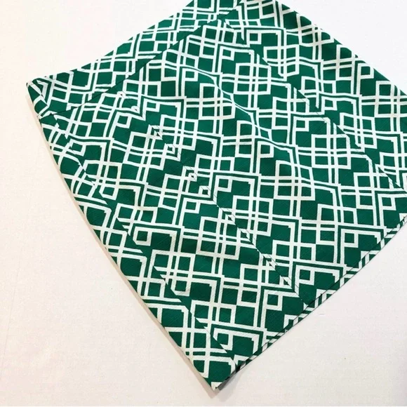 Banana Republic Factory Pencil Skirt Green White Geometric Print Size 0 - Picture 3 of 11